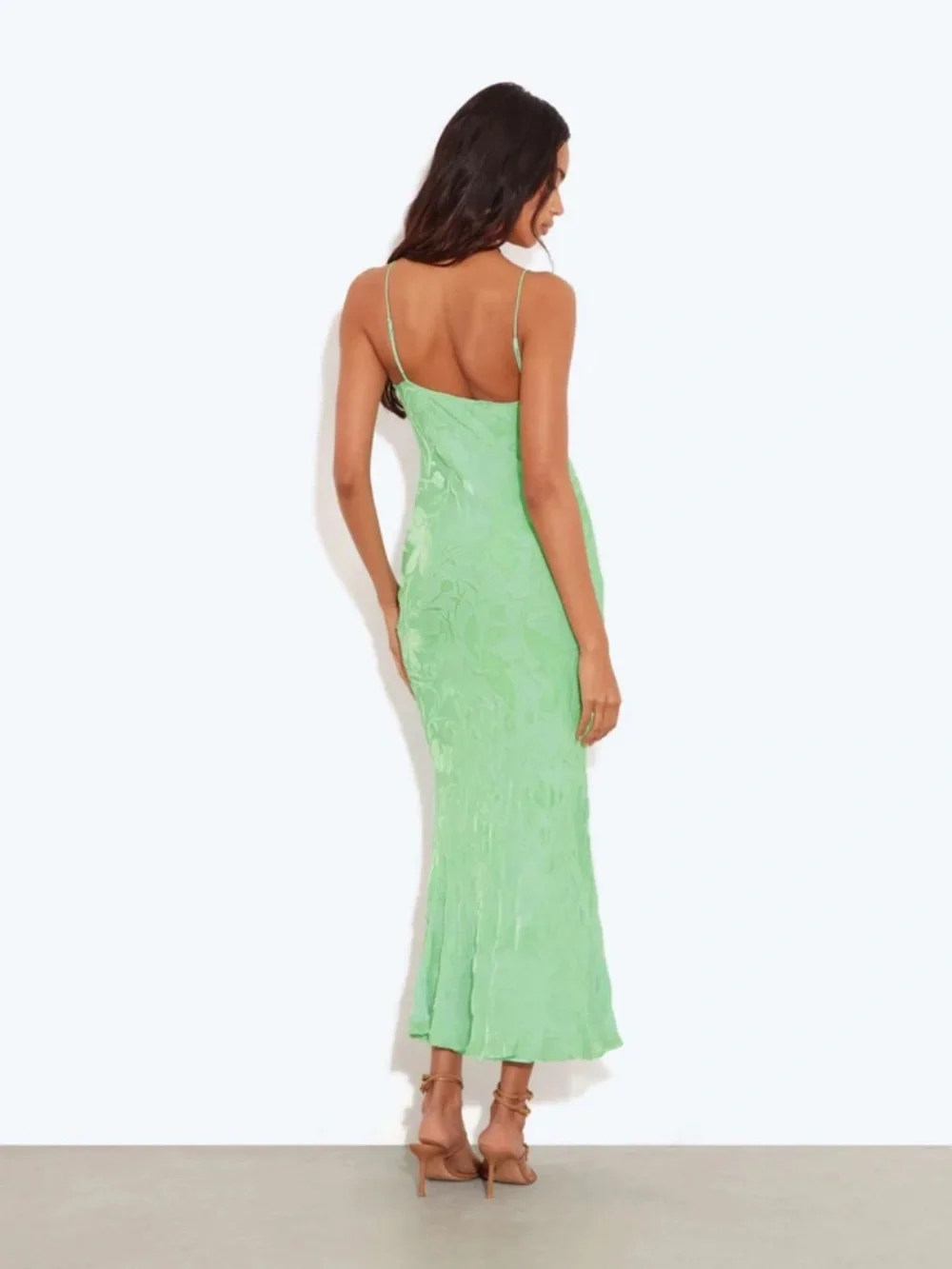 NWT Rat & Boa Eva Dress XS Green Slip Midi Dress